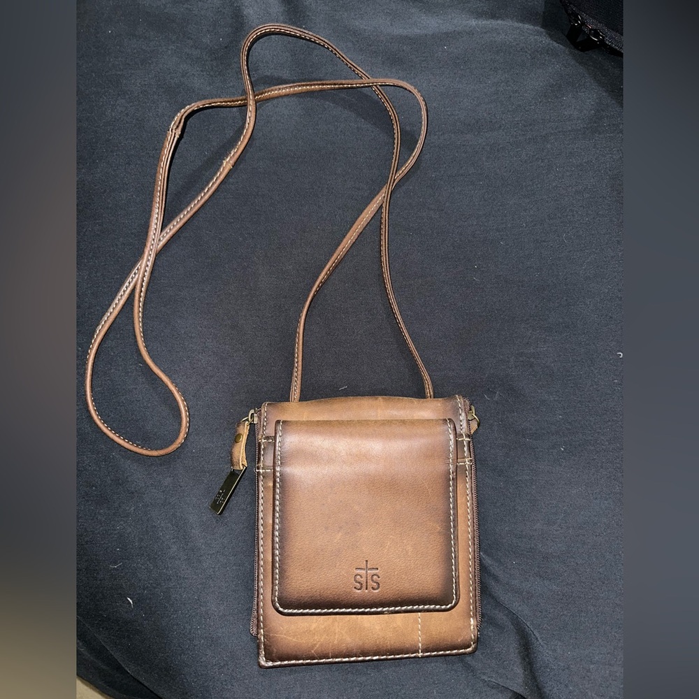 STS Ranchwear Tan Leather Crossbody Bag